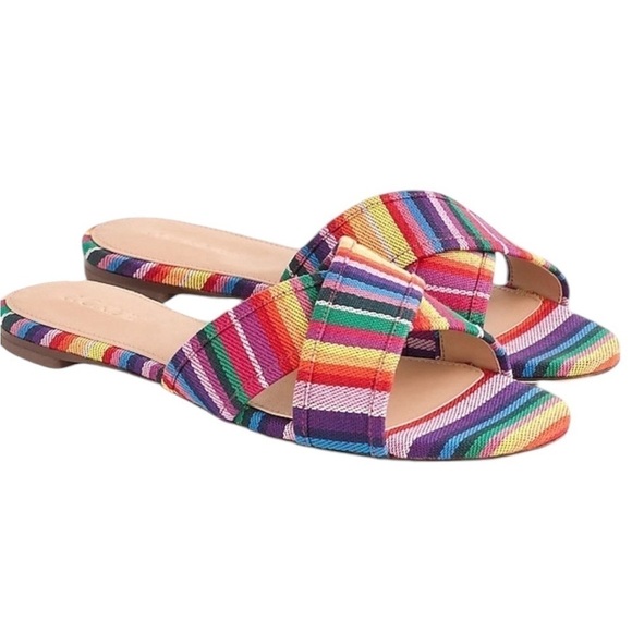 J. Crew Multicolored Textile Slide Sandals - Picture 2 of 10